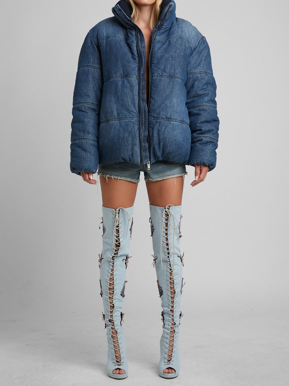 Denim Puffer Jacket - Guess