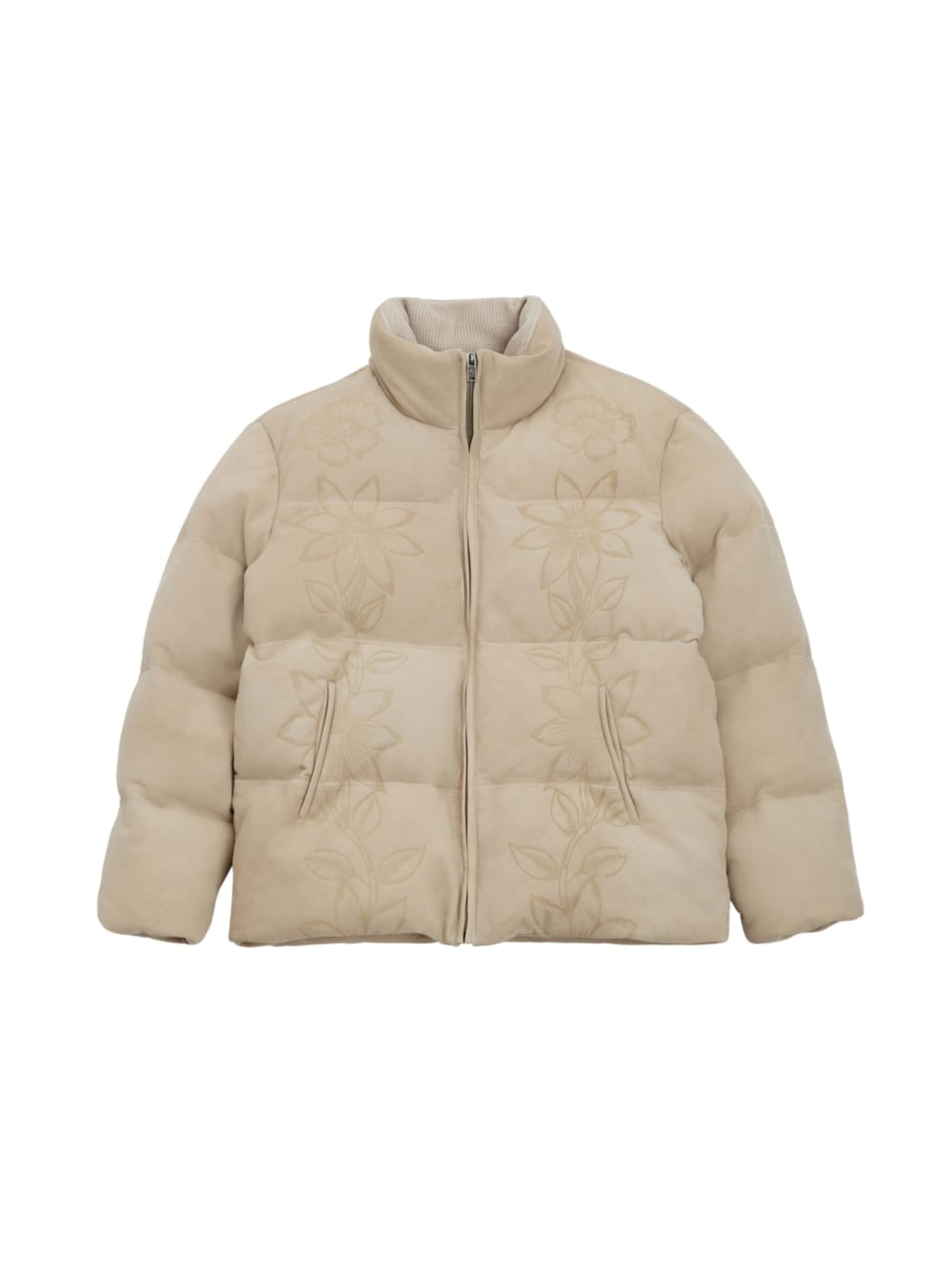 Suede Puffer Jacket - Guess