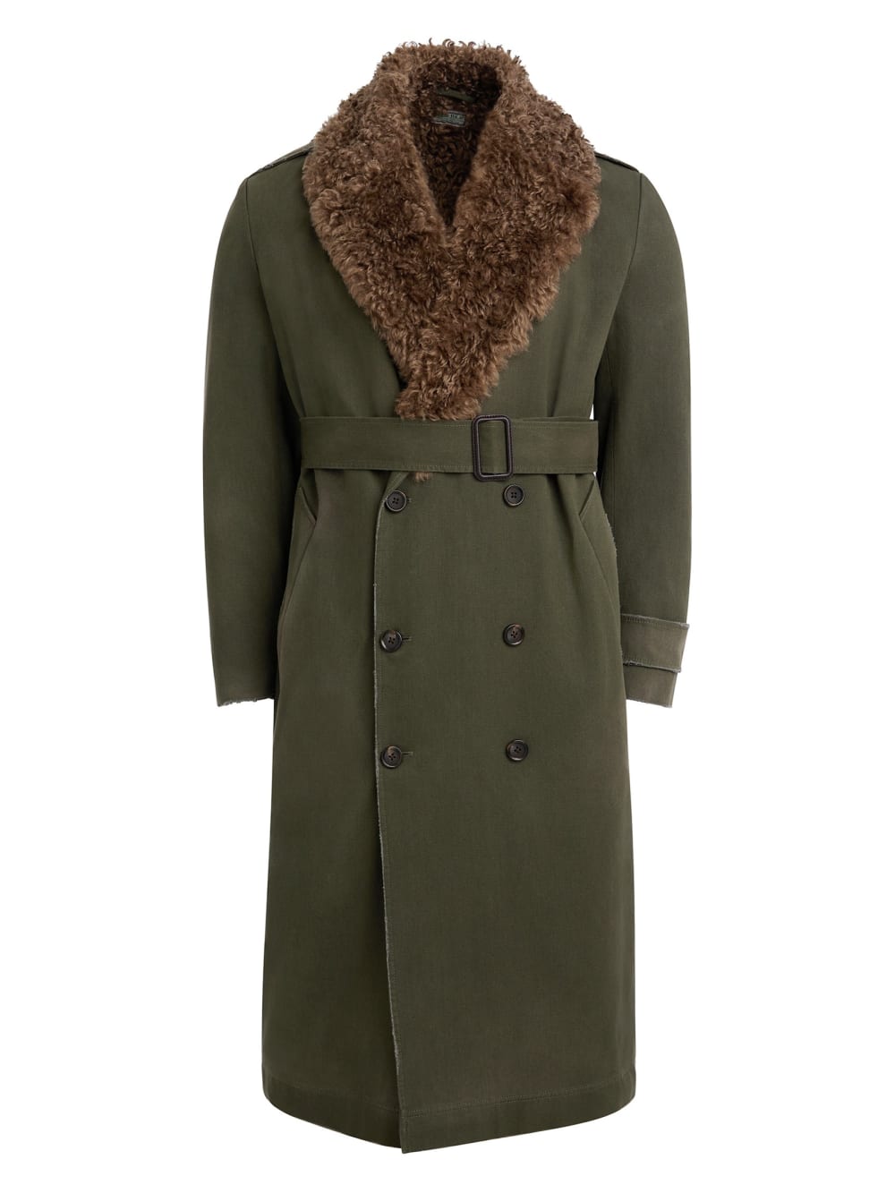 faux-fur long coat - Guess