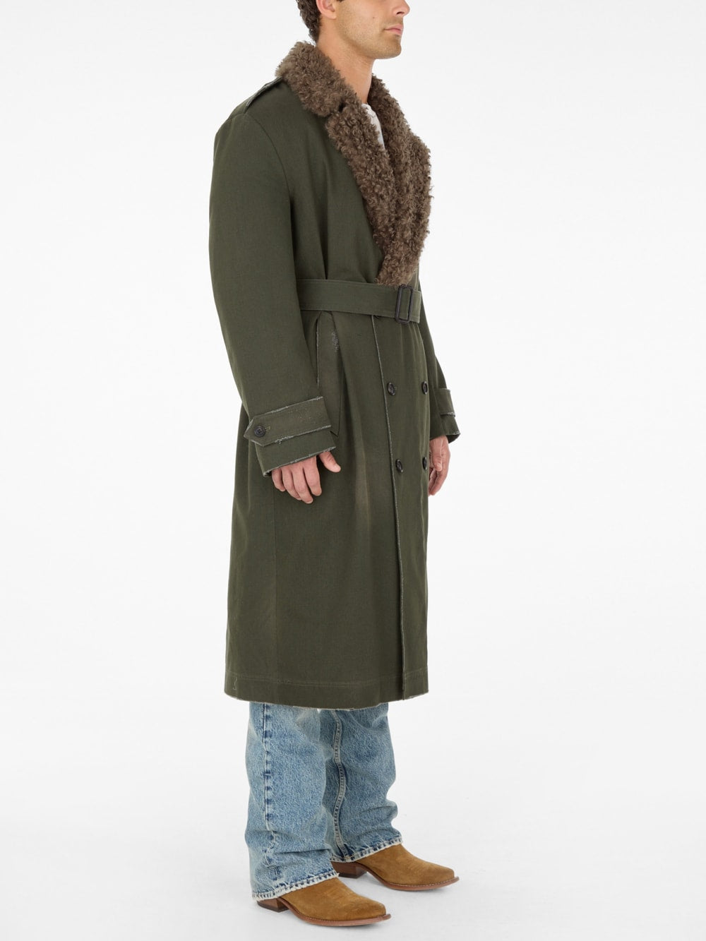 faux-fur long coat - Guess