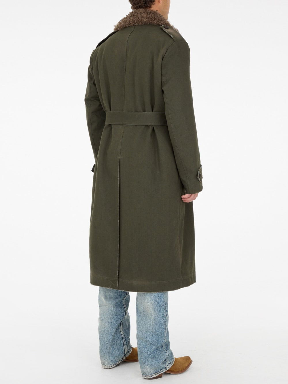 faux-fur long coat - Guess