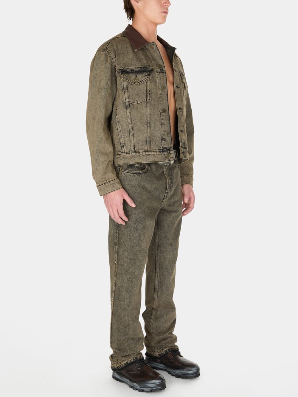 tinted denim trucker jacket - Guess