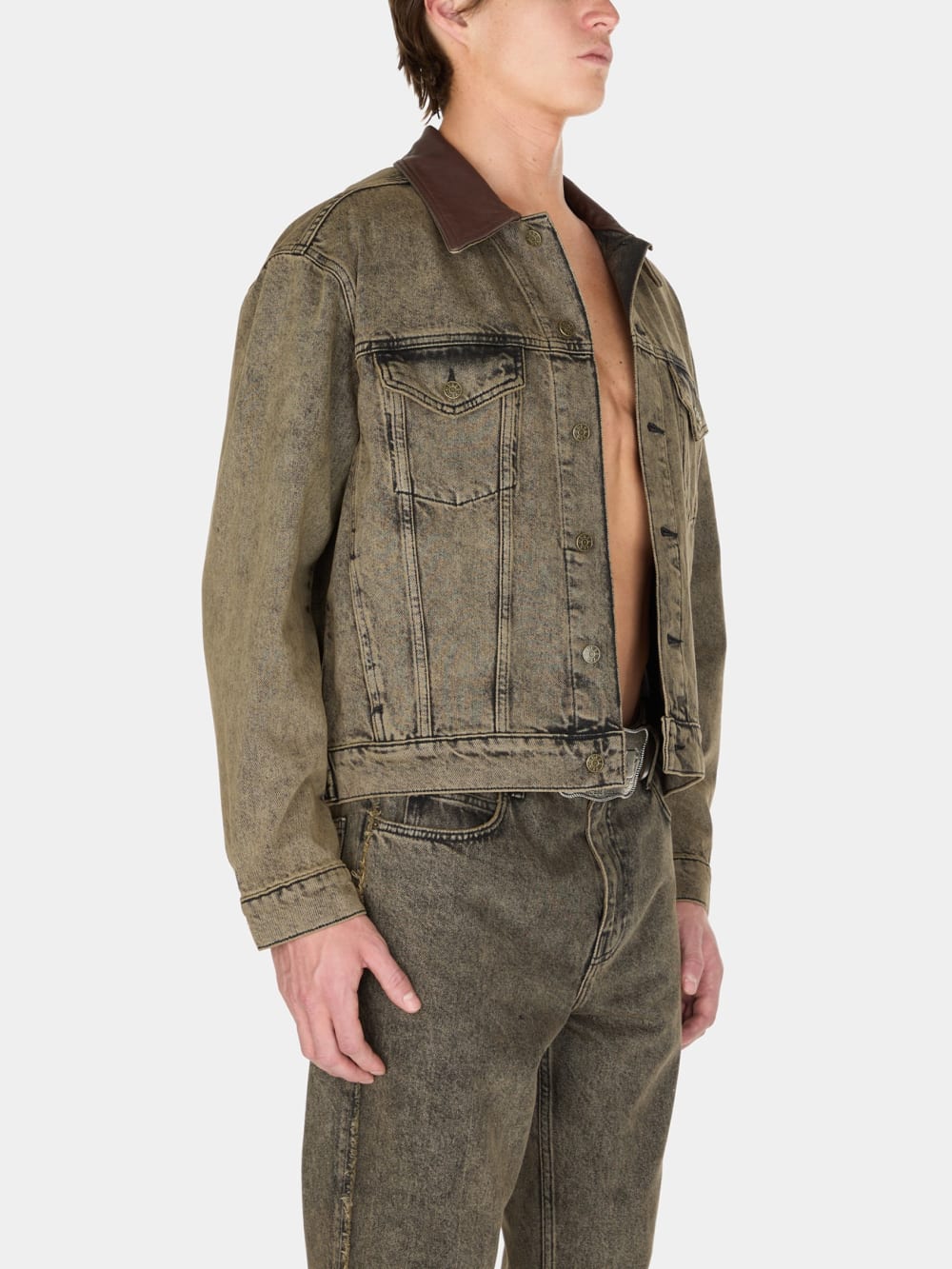 tinted denim trucker jacket - Guess