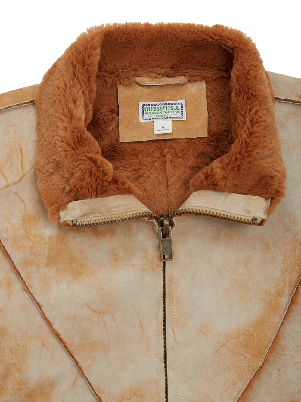 Leather Sherpa Jacket - Guess
