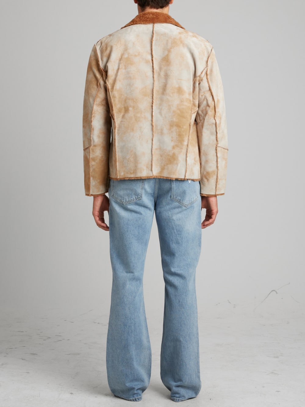 Leather Sherpa Jacket - Guess