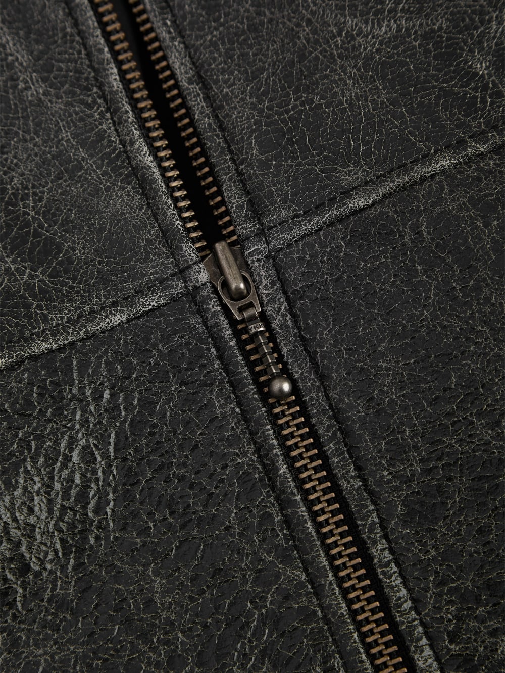 crackle leather jacket - Guess