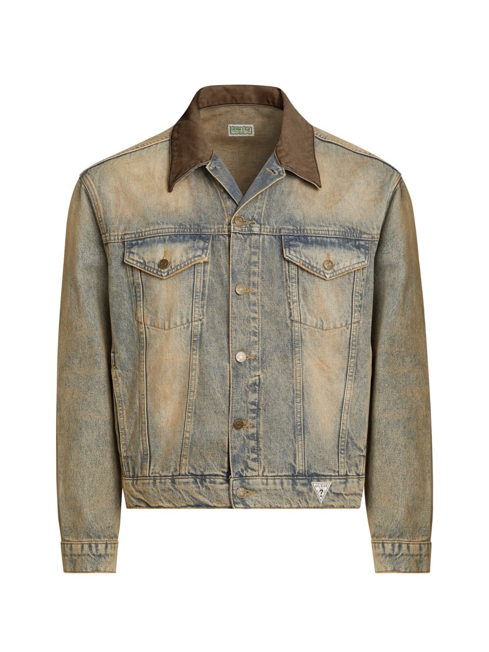 washed denim trucker jacket - Guess