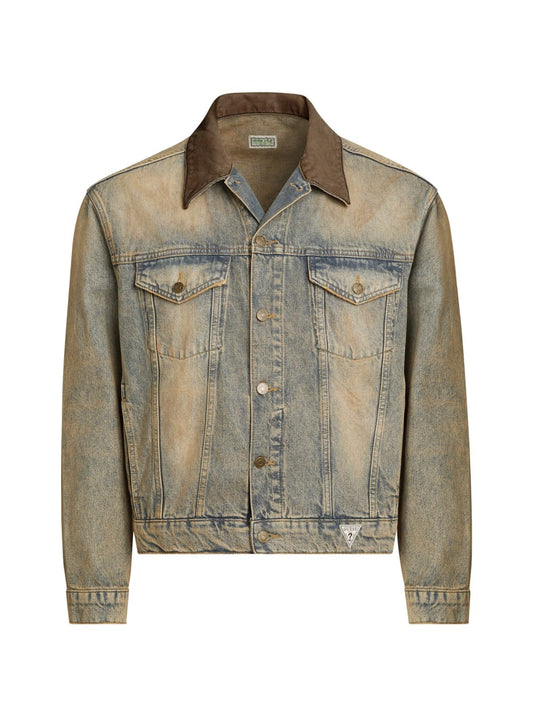 washed denim trucker jacket - Guess