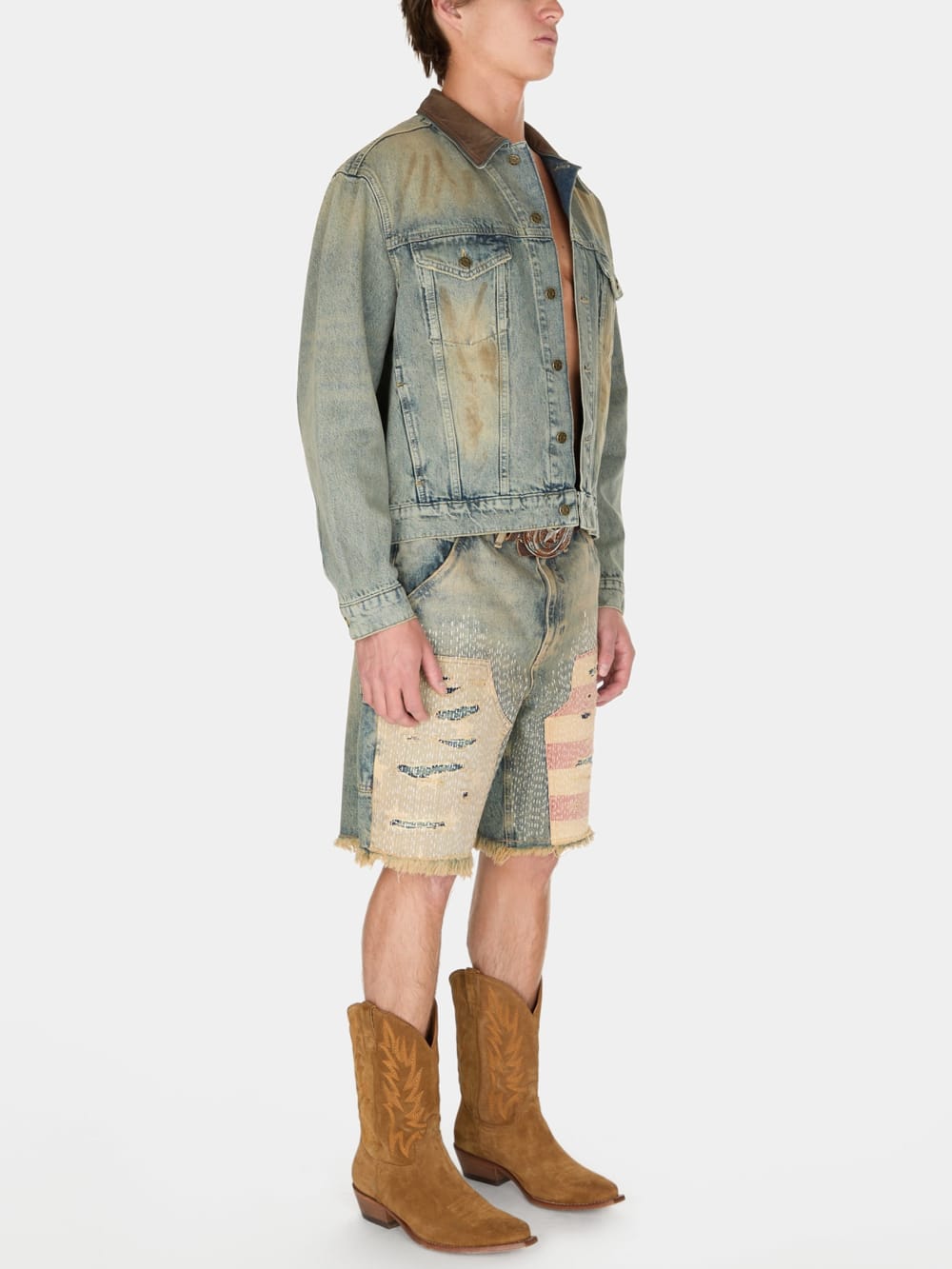 washed denim trucker jacket - Guess