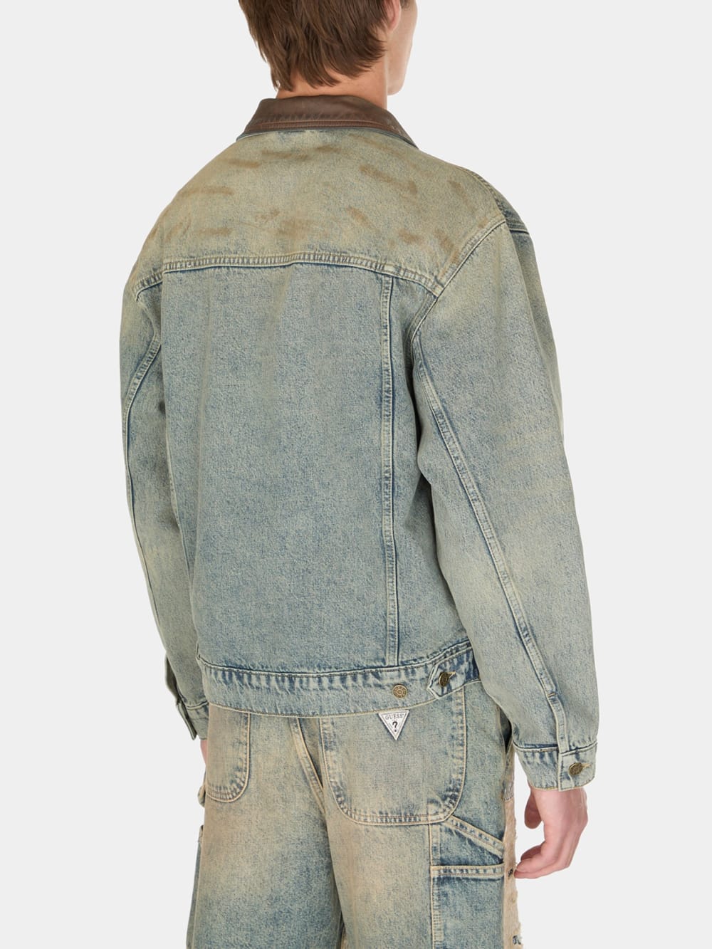washed denim trucker jacket - Guess