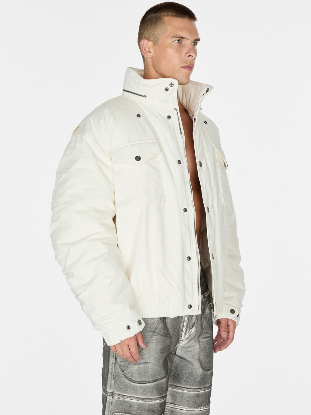 cotton ripstop parka jacket - Guess