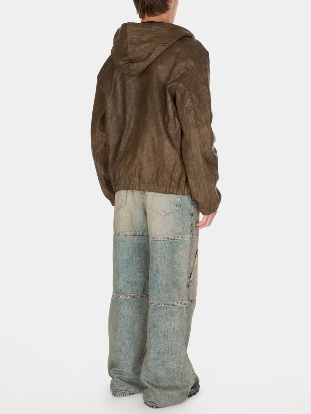 coated denim hooded jacket - Guess
