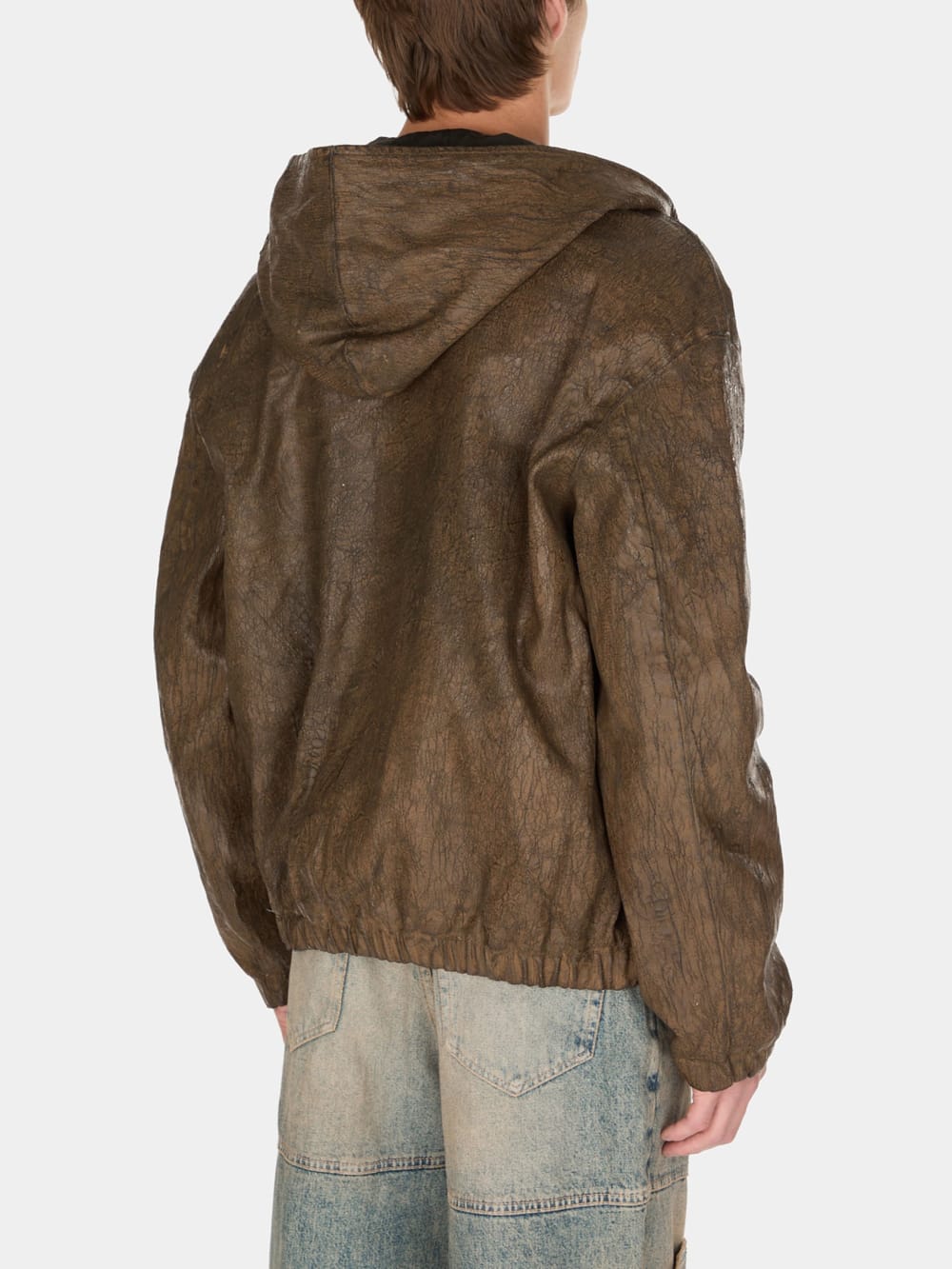 coated denim hooded jacket - Guess