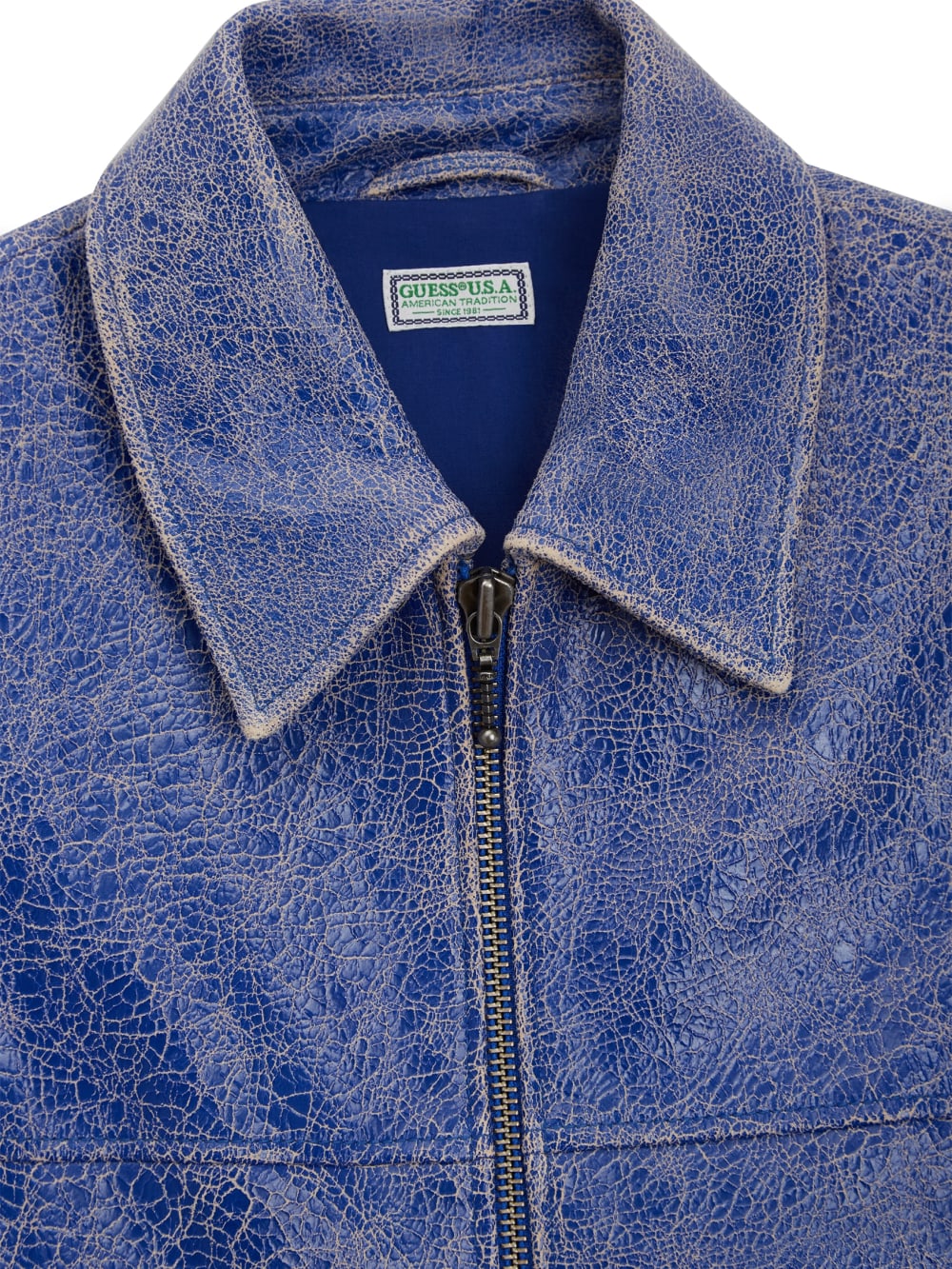 Cracked Leather Jacket - Guess