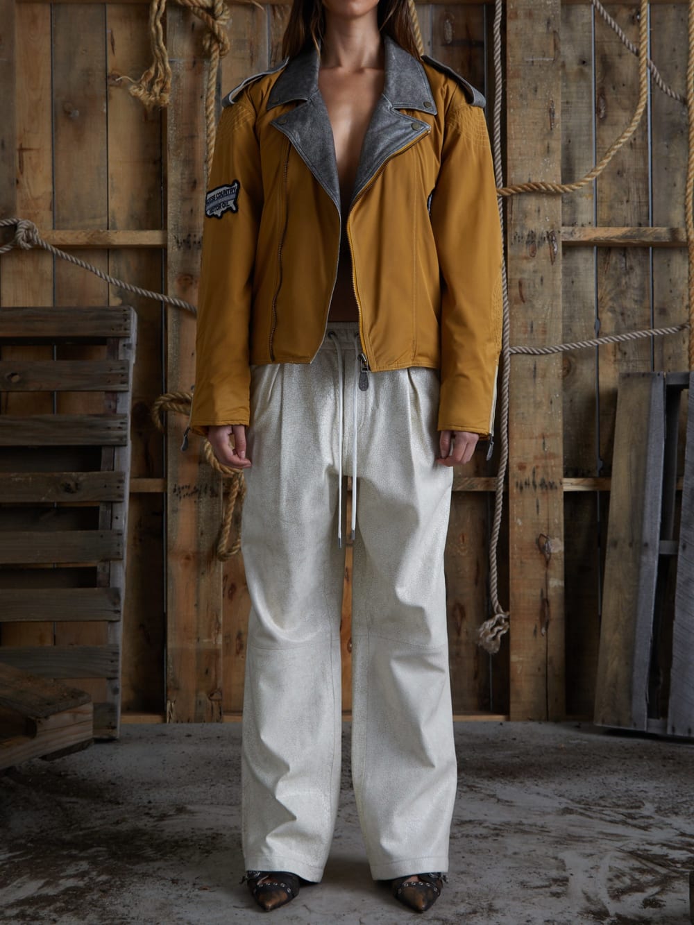 nylon moto jacket - Guess
