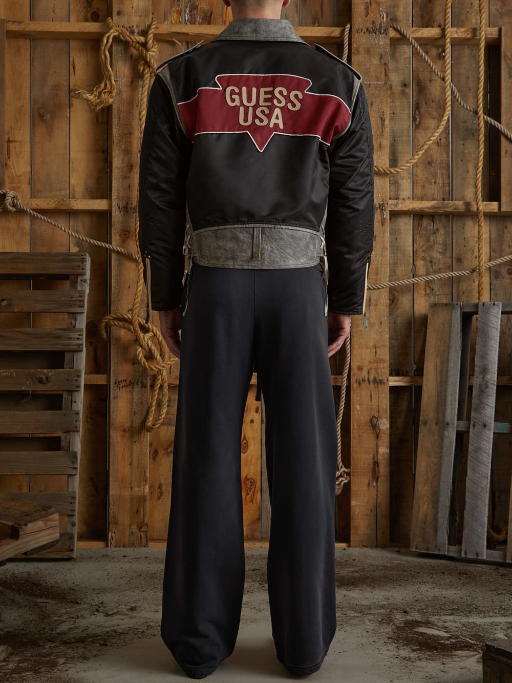 nylon moto jacket - Guess