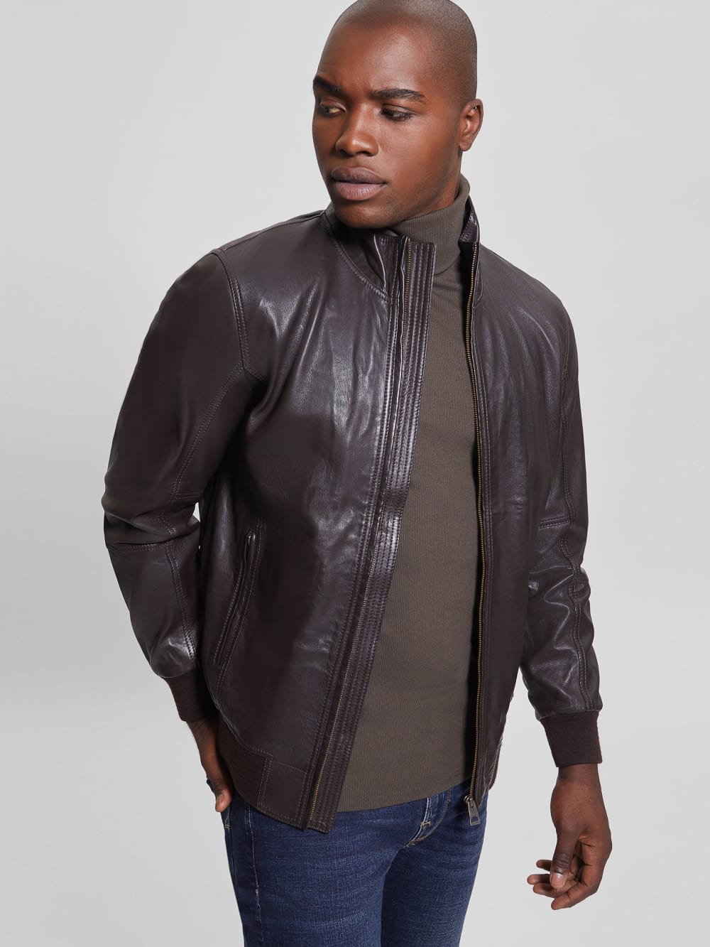 Soft Leather Jacket - Guess