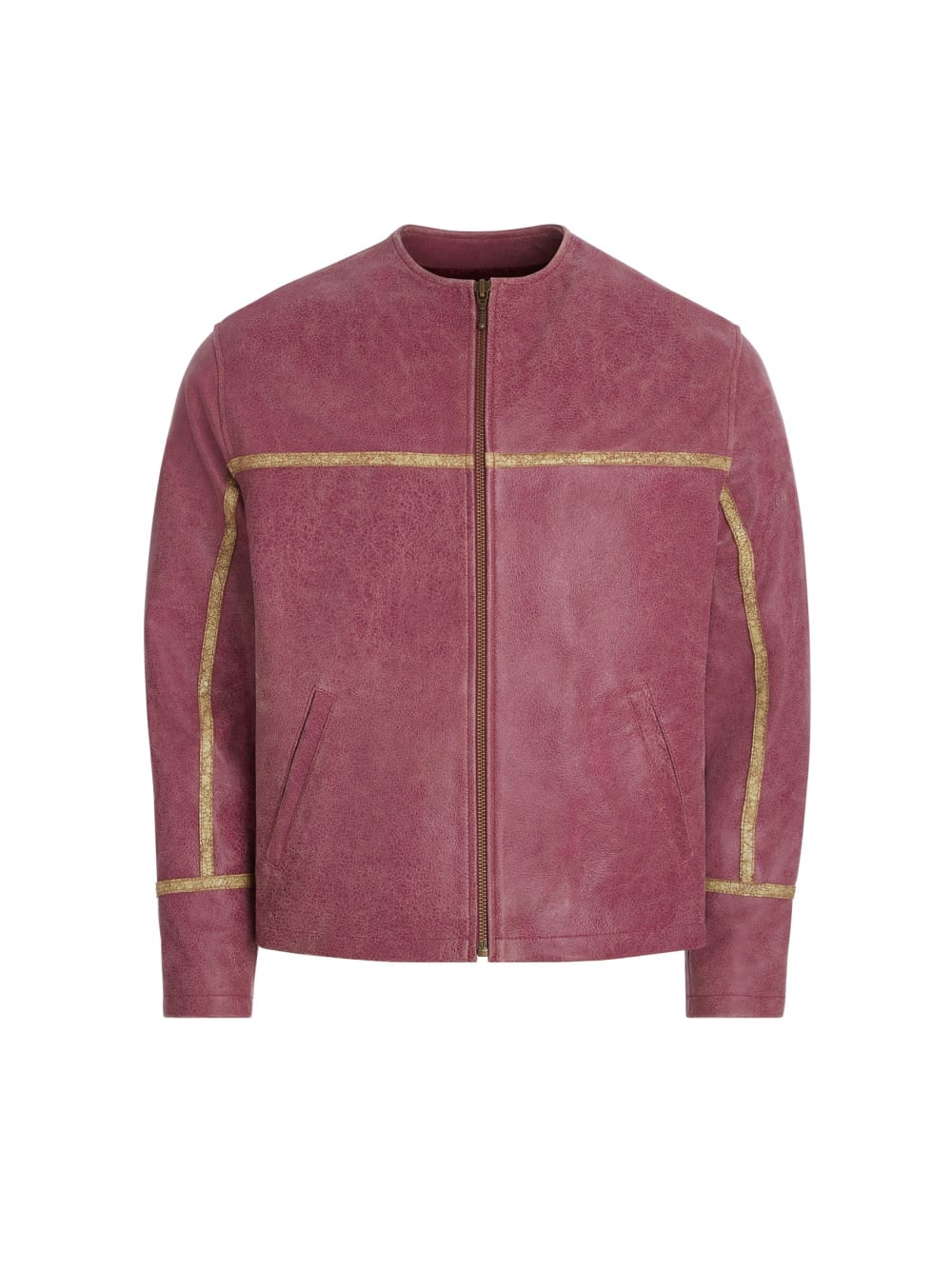 crackle leather jacket - Guess