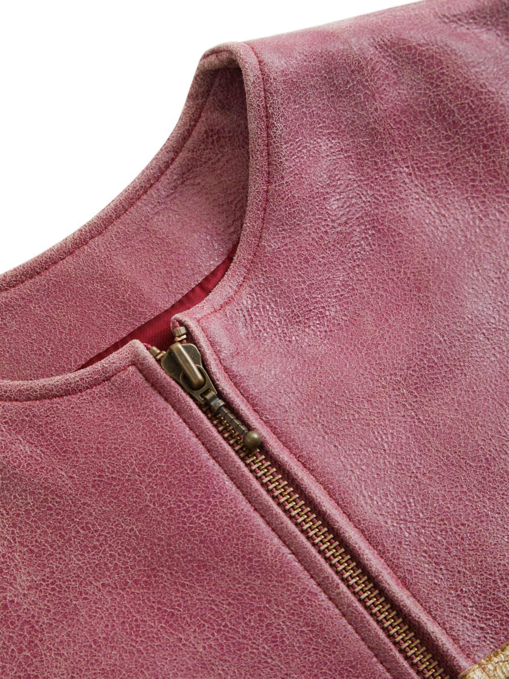 crackle leather jacket - Guess