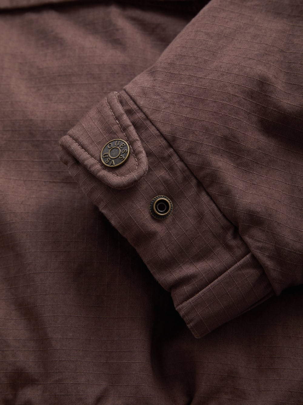 cotton ripstop parka jacket - Guess
