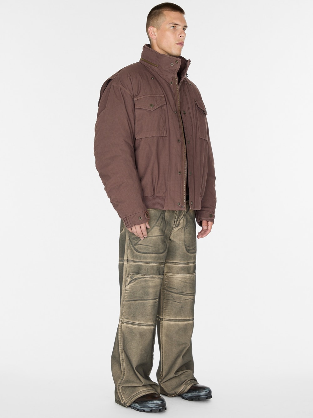 cotton ripstop parka jacket - Guess