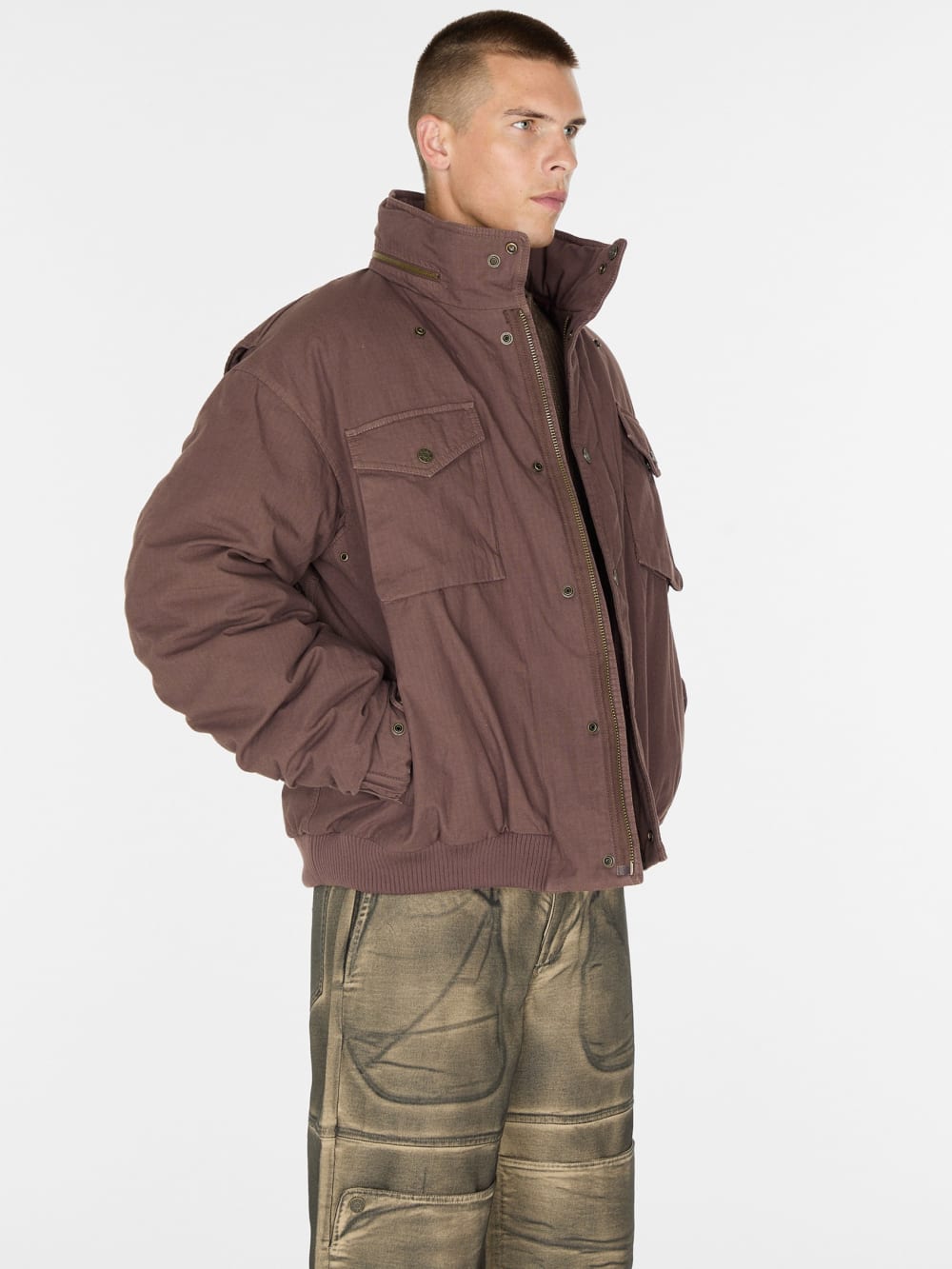 cotton ripstop parka jacket - Guess