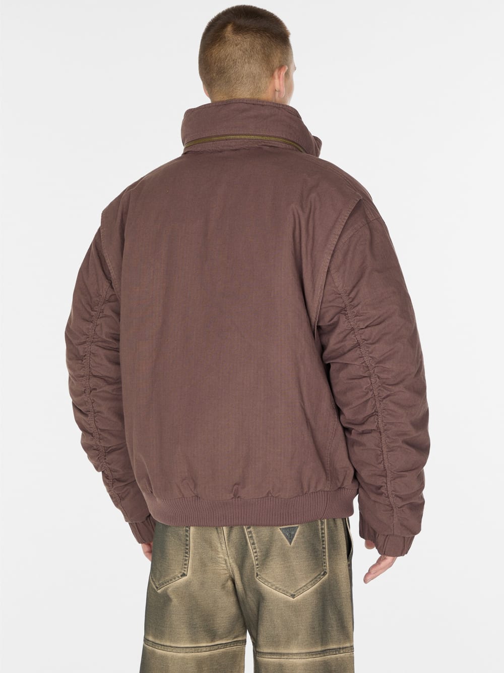 cotton ripstop parka jacket - Guess