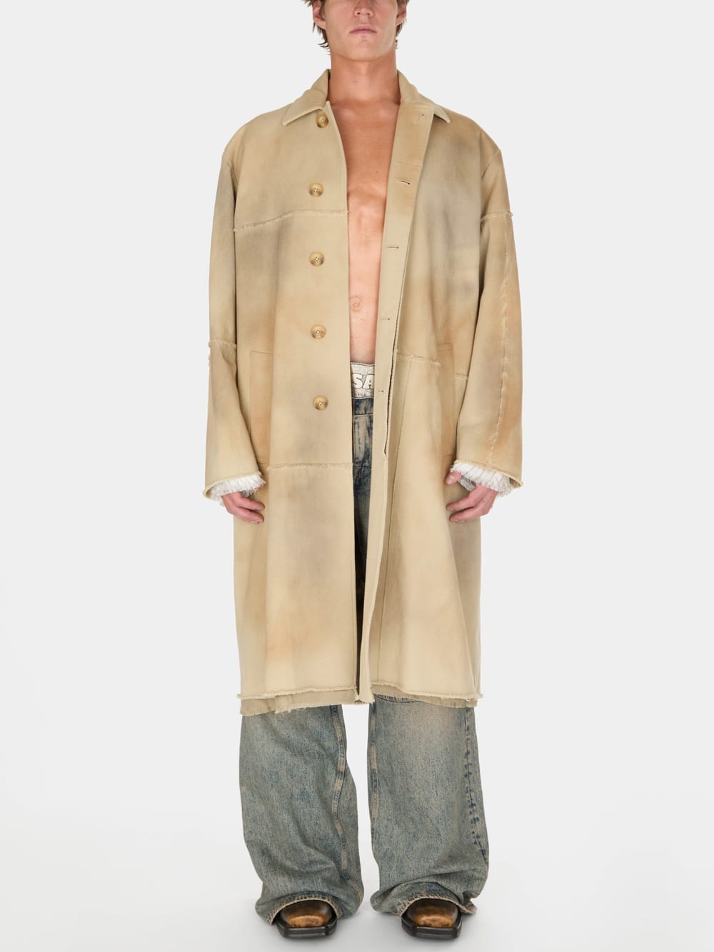 paneled trench coat - Guess