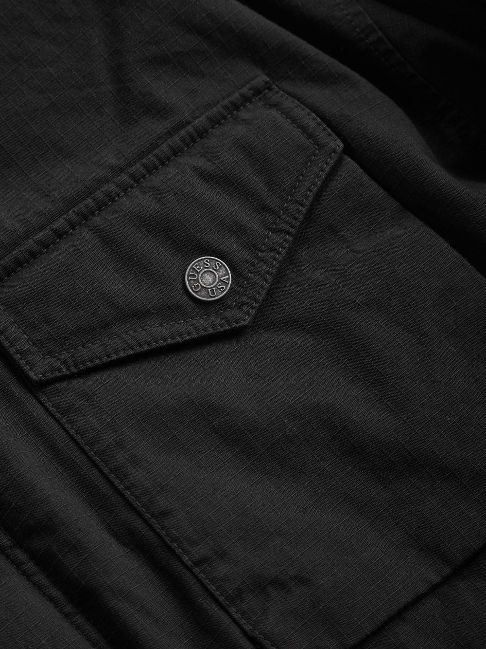 cotton ripstop parka jacket - Guess