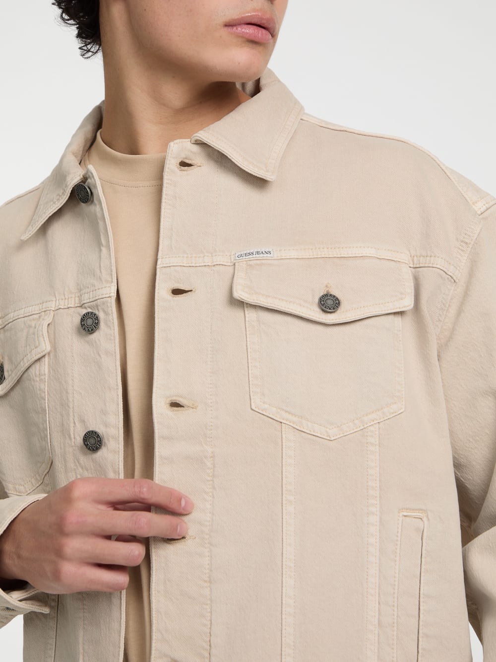 Oversized Denim Trucker Jacket - Guess