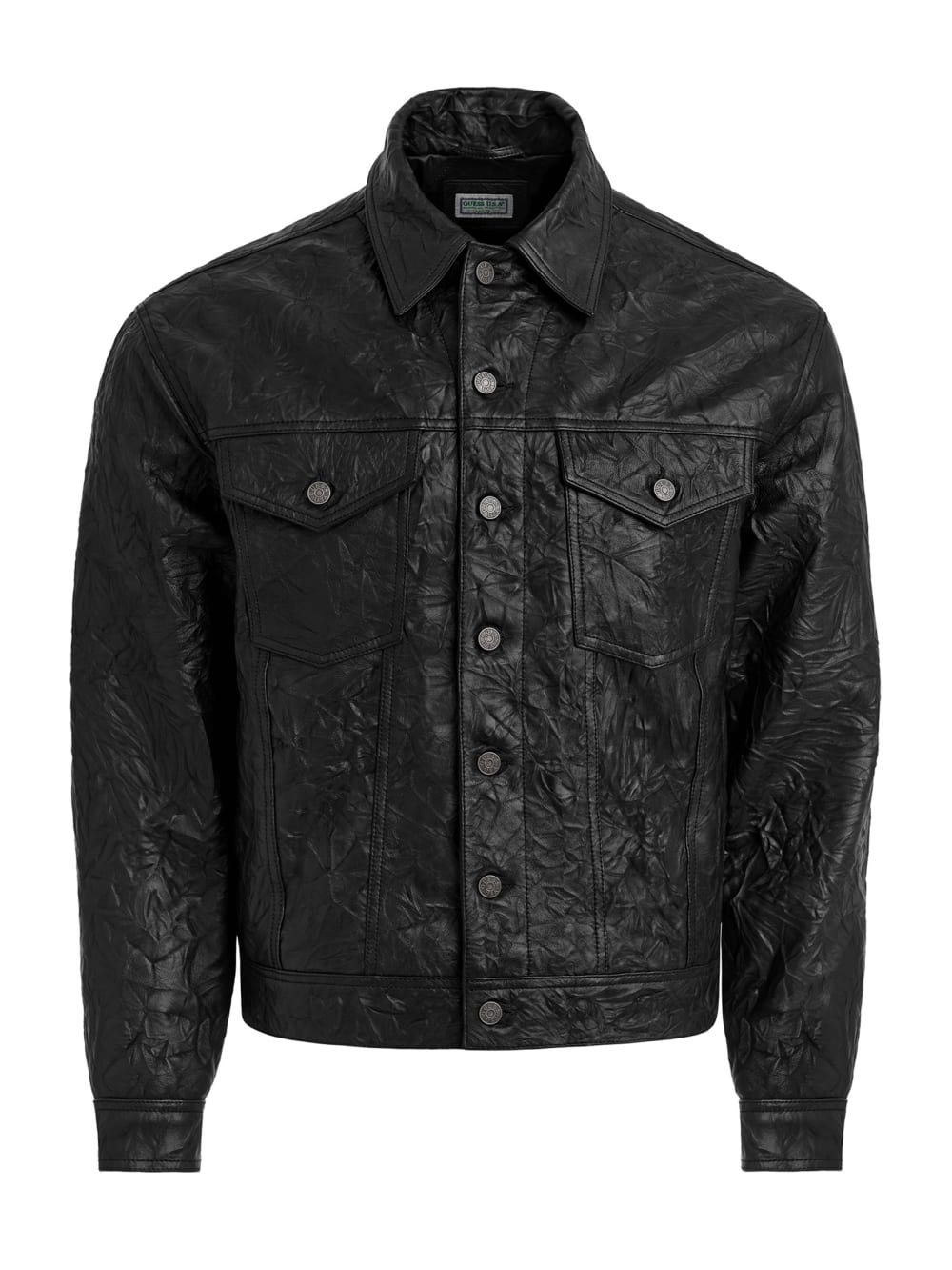 leather trucker jacket - Guess
