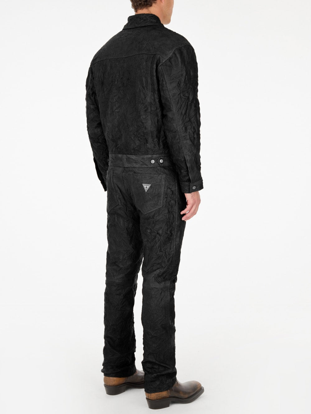 leather trucker jacket - Guess