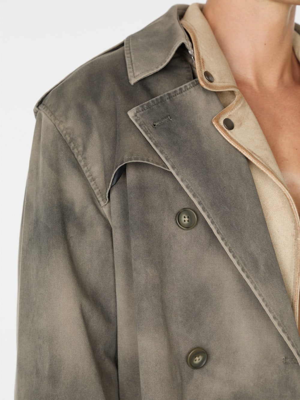 woven trench coat - Guess