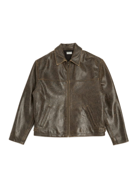 Cracked Leather Jacket - Guess