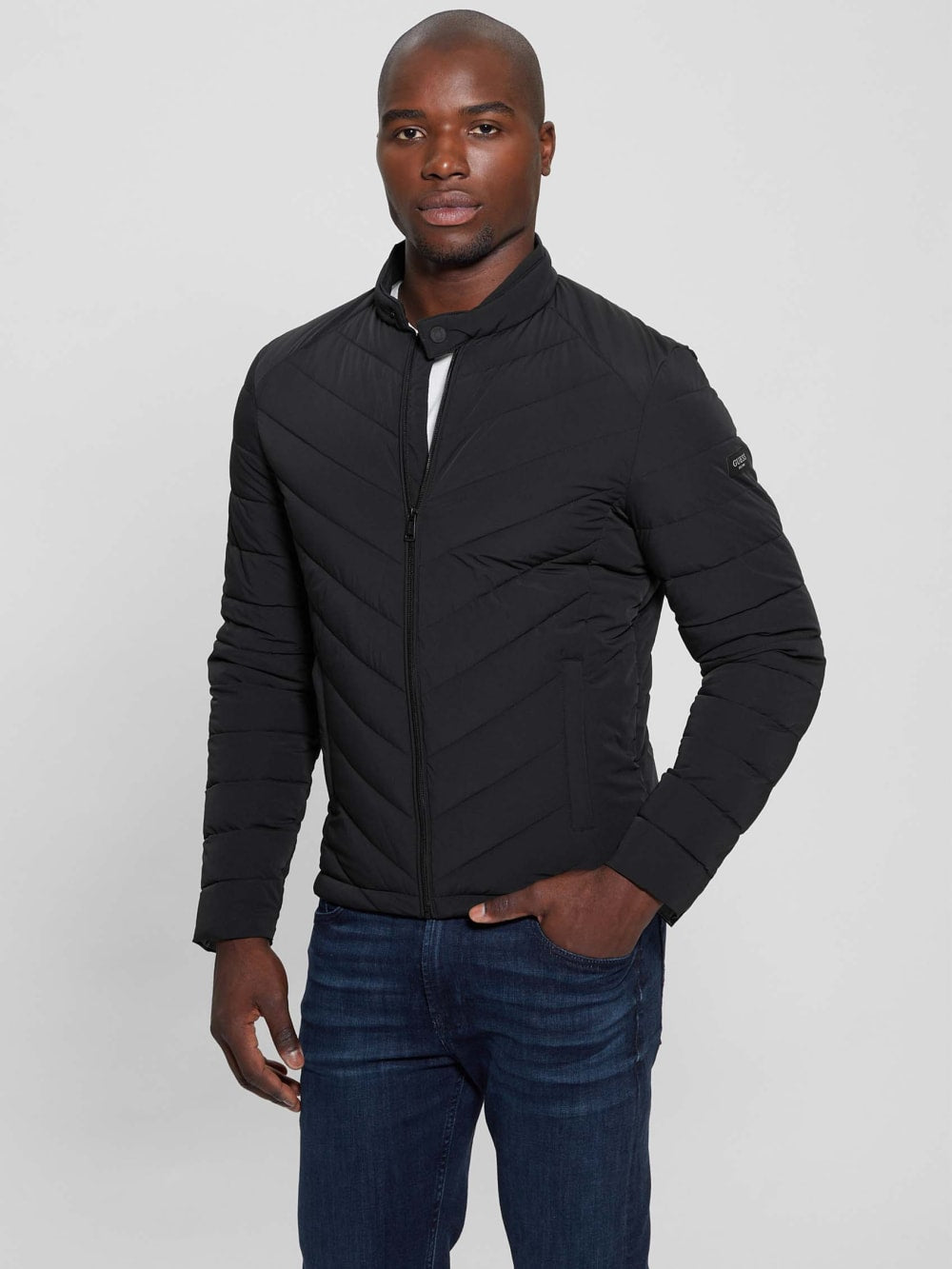Eco Stretch Nylon Padded Jacket - Guess