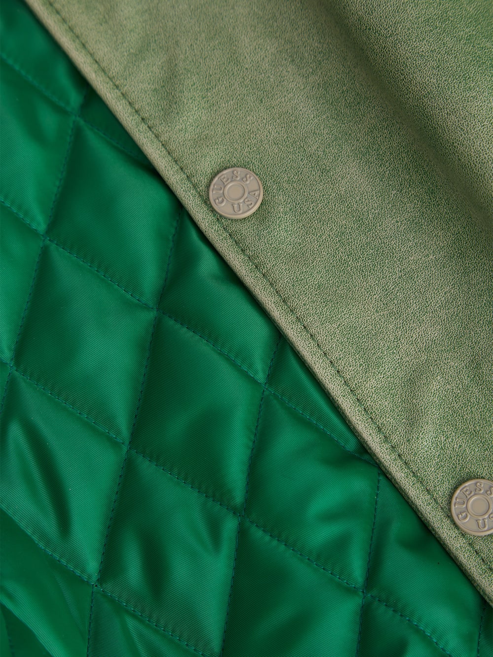 Distressed Leather Letterman Jacket - Guess