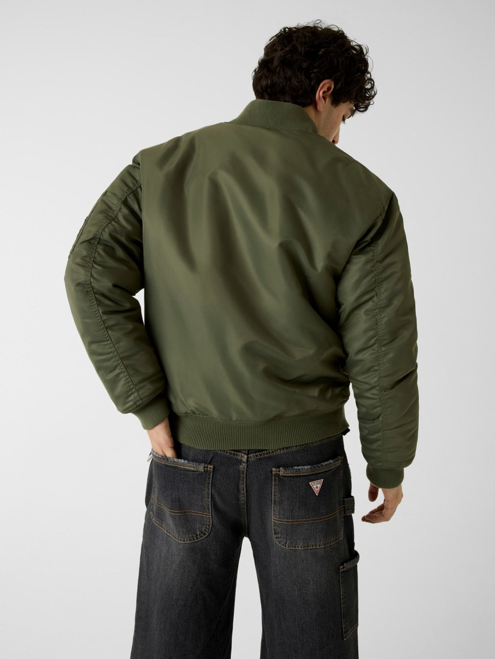Nylon Flight Jacket - Guess