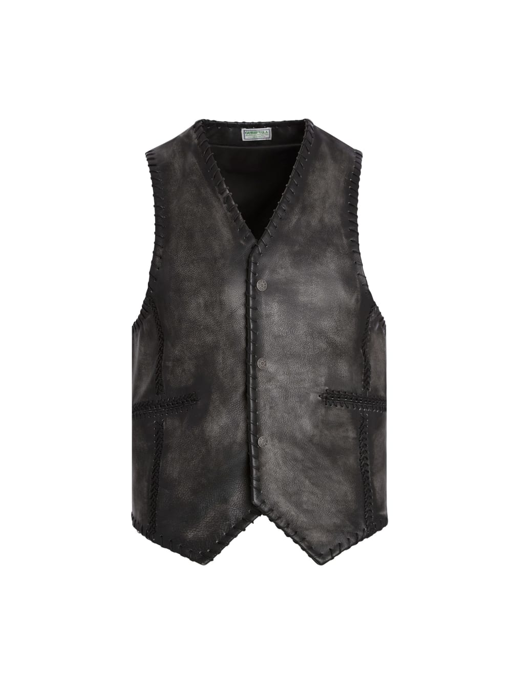 leather vest - Guess