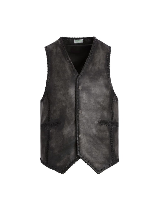 leather vest - Guess