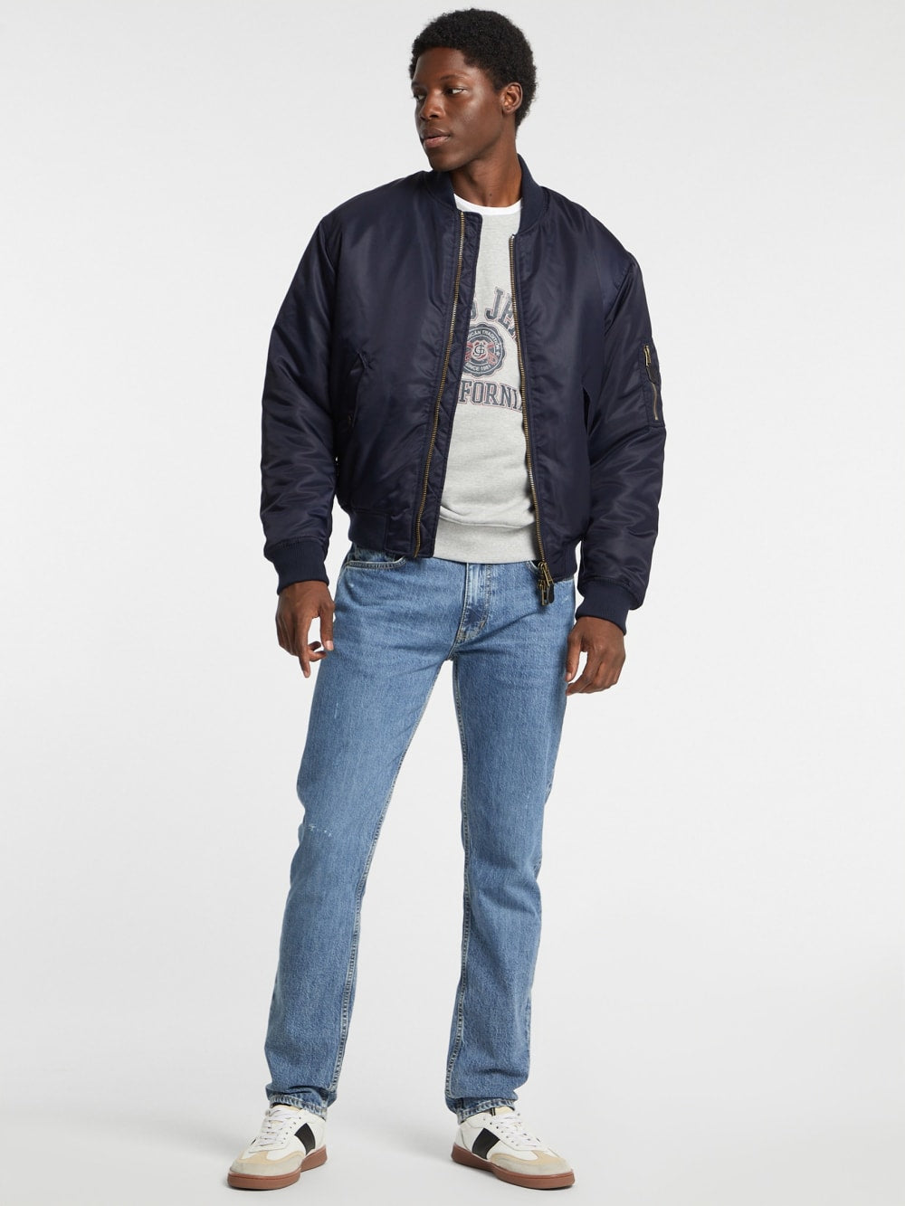 Nylon Flight Jacket - Guess