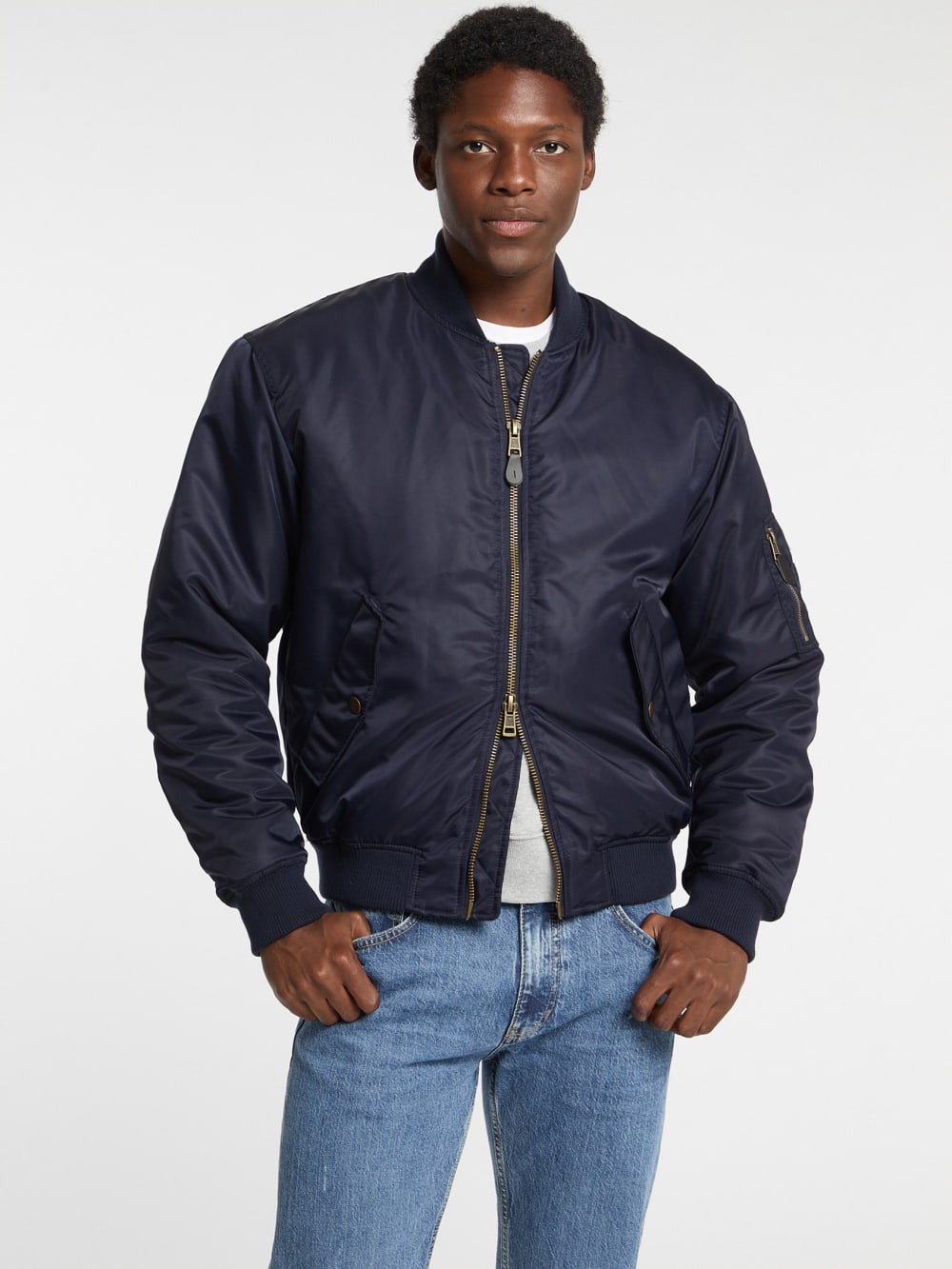 Nylon Flight Jacket - Guess