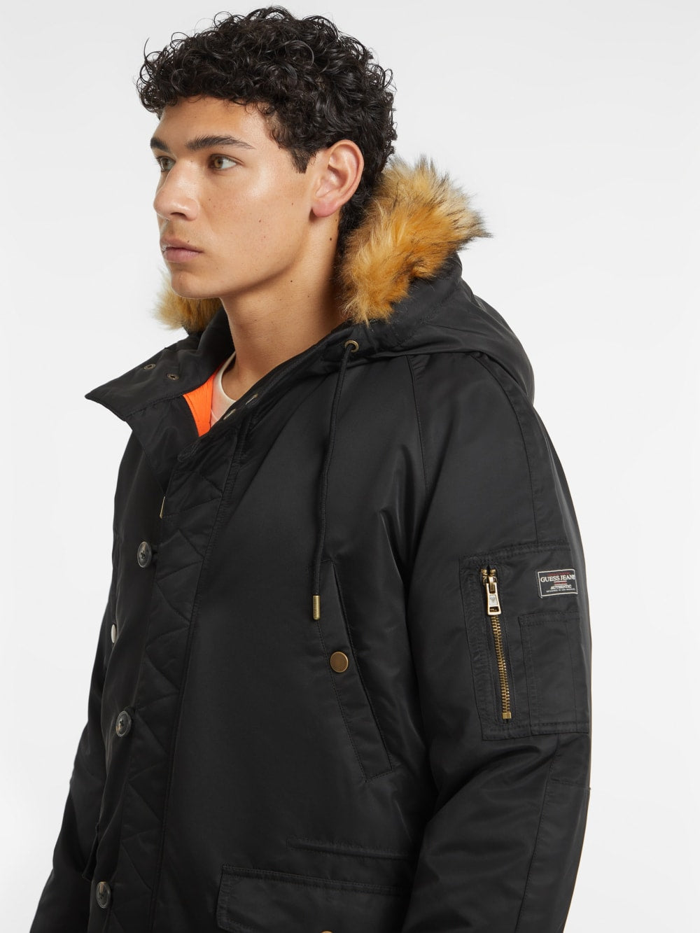 Hooded Nylon Parka - Guess