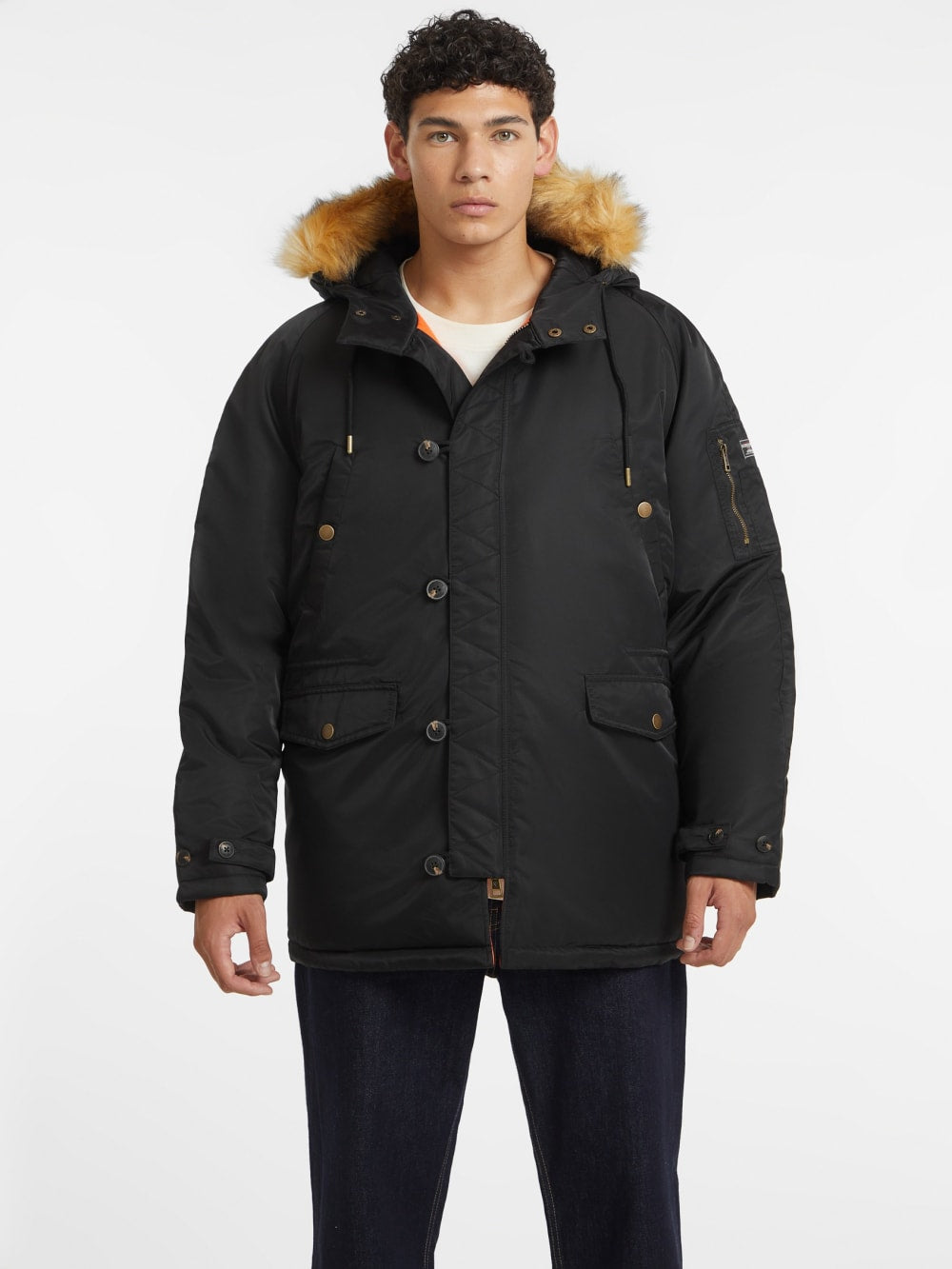 Hooded Nylon Parka - Guess
