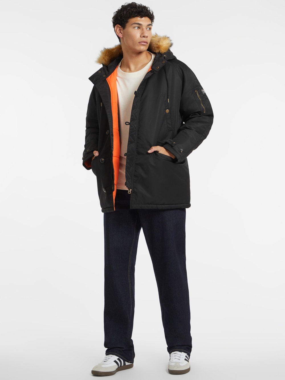 Hooded Nylon Parka - Guess