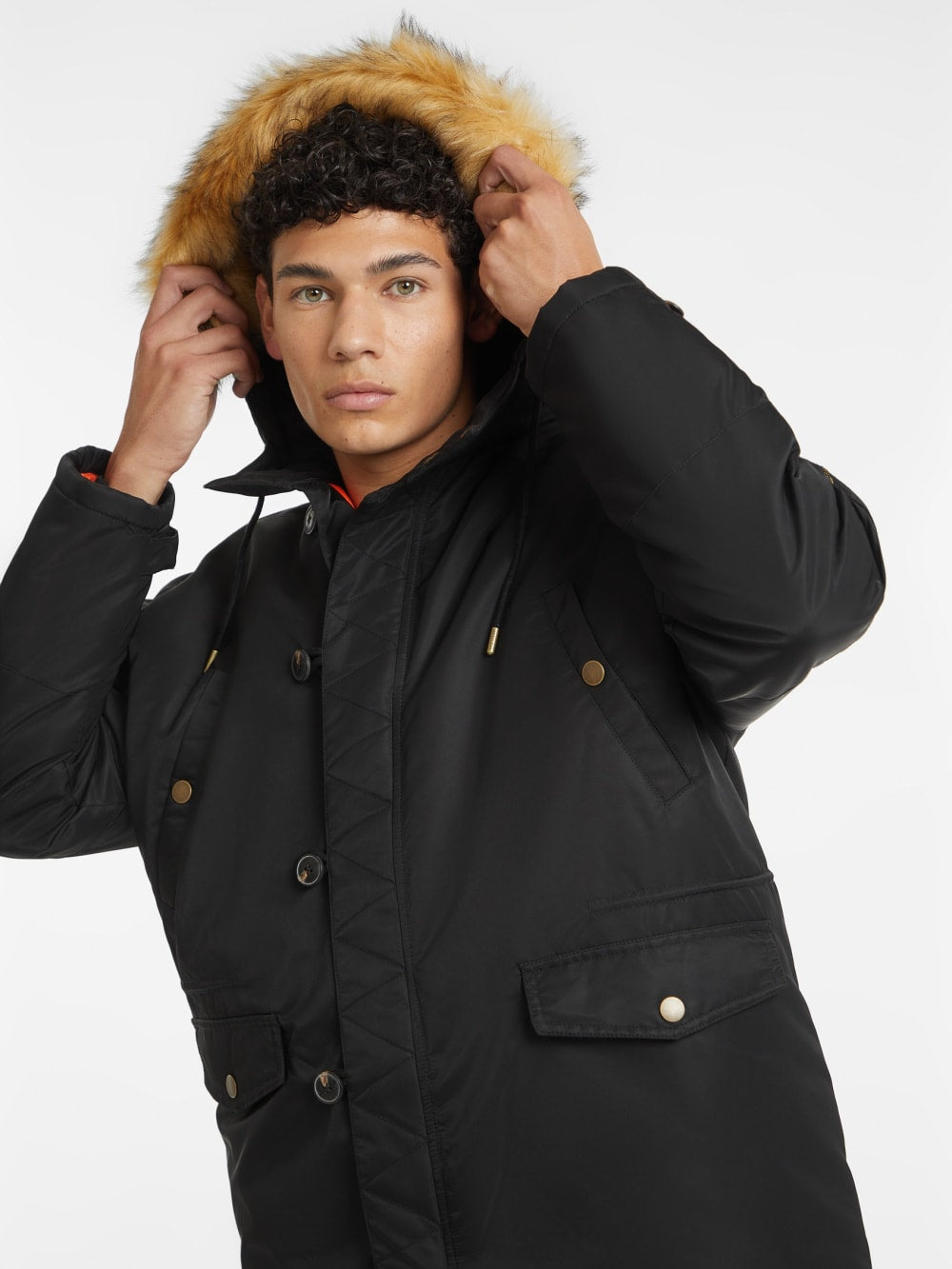 Hooded Nylon Parka - Guess