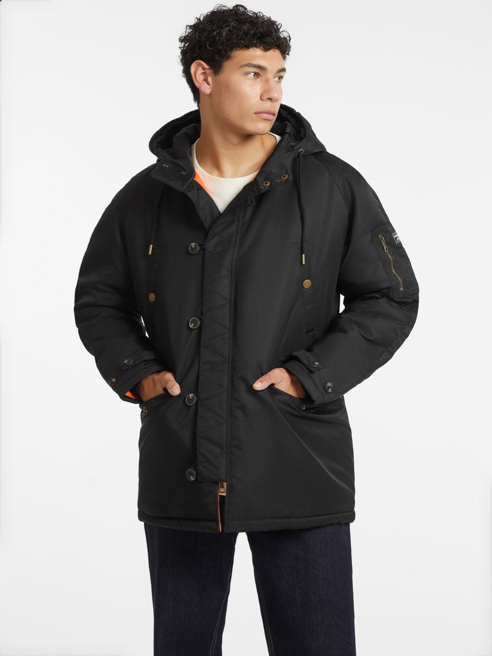 Hooded Nylon Parka - Guess