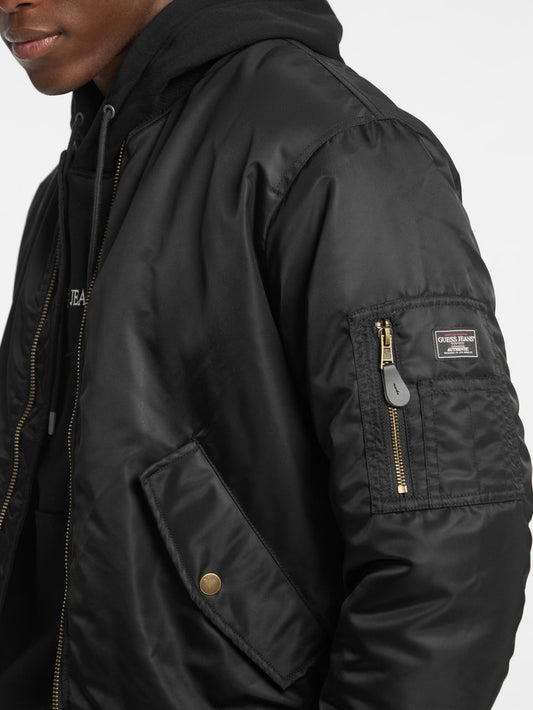 Nylon Flight Jacket - Guess