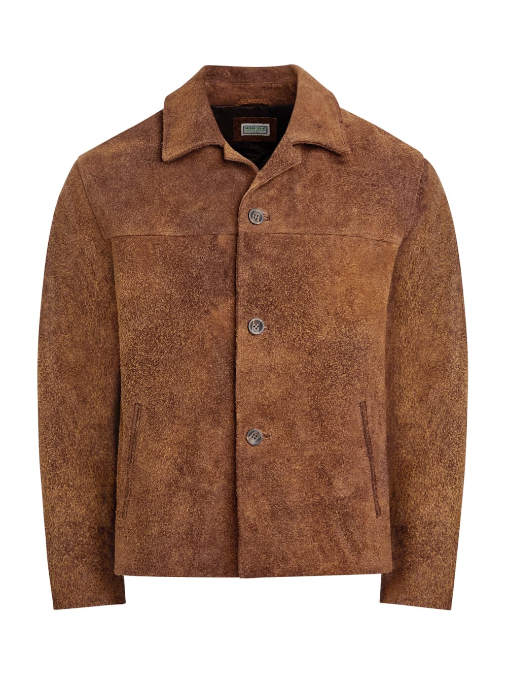 peeling leather coat - Guess
