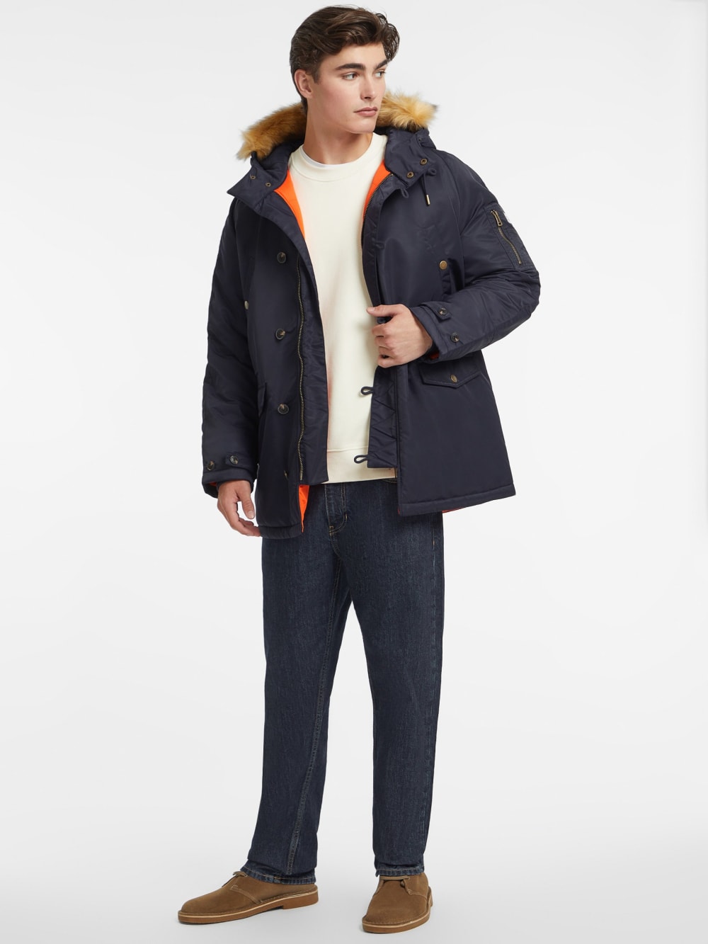 Hooded Nylon Parka - Guess