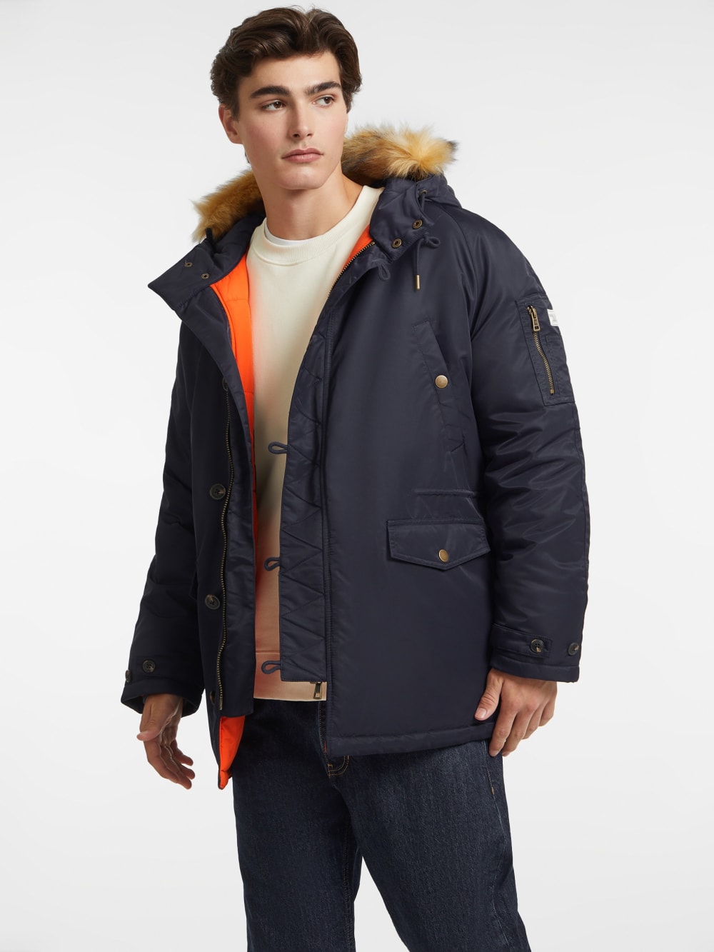 Hooded Nylon Parka - Guess